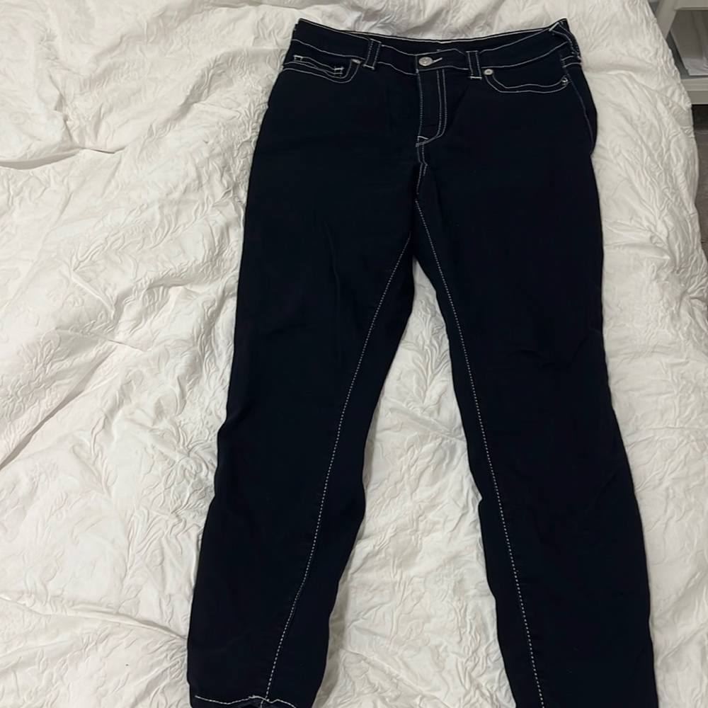 True Religion Women’s High Rise Super Skinny Dark Wash Jeans